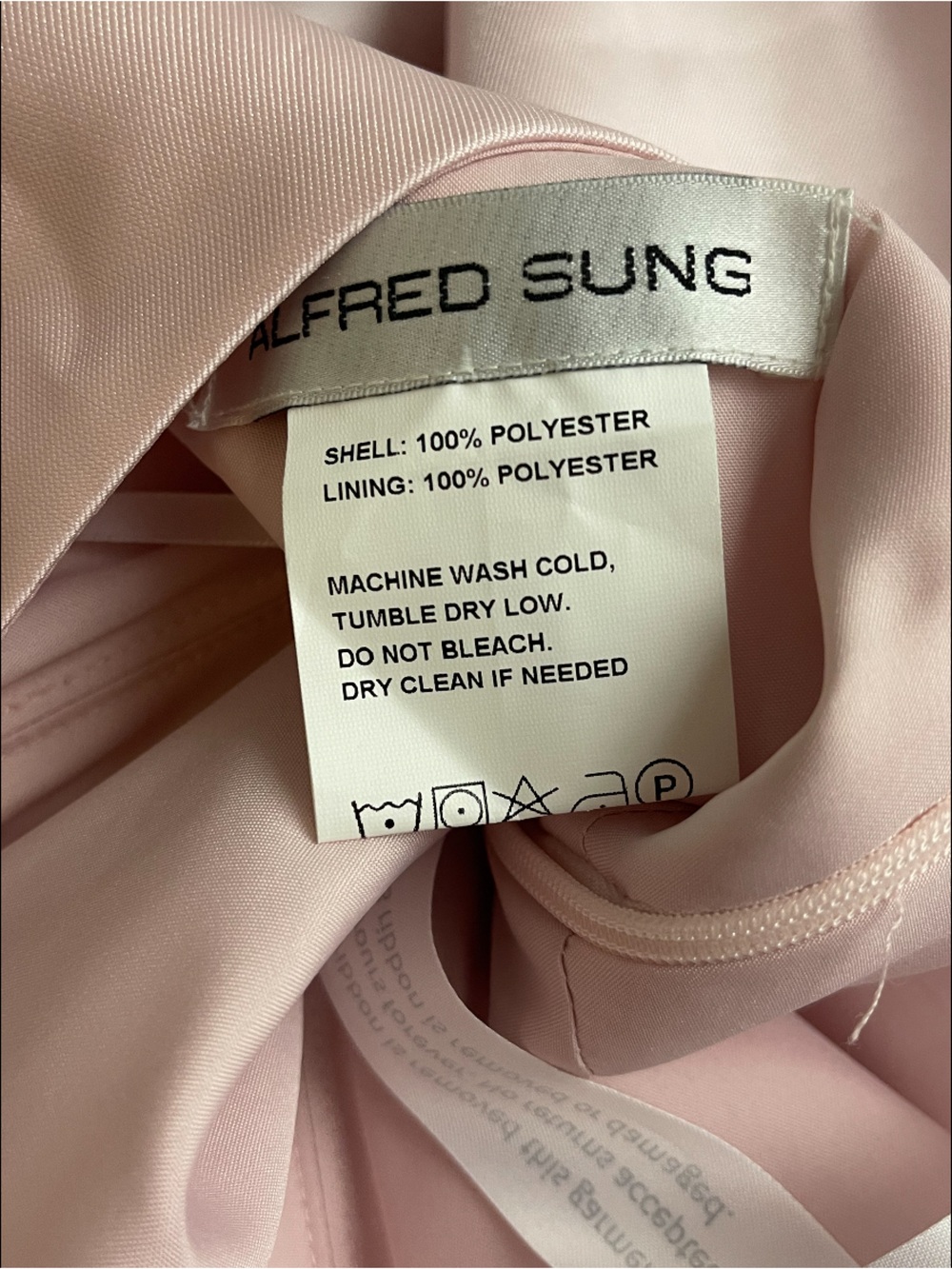 ALFRED SUNG Ballet Pink Satin Maxi Dress- NWT - Picture 10 of 11